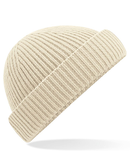 Recycelter Grob-Ripp Beanie im Hafenarbeiter-Stil