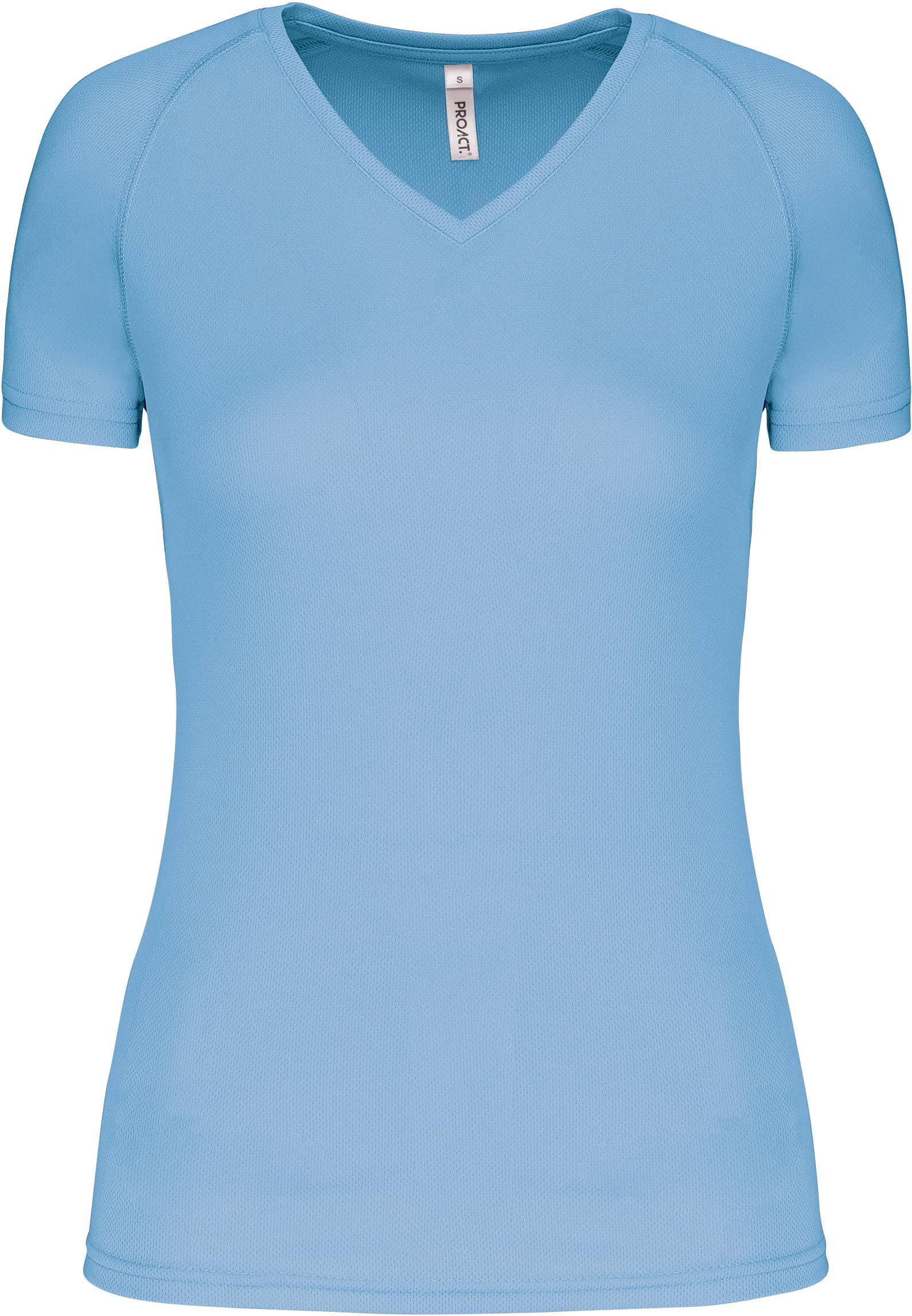 Damen Kurzarm-Sportshirt mit V-Ausschnitt