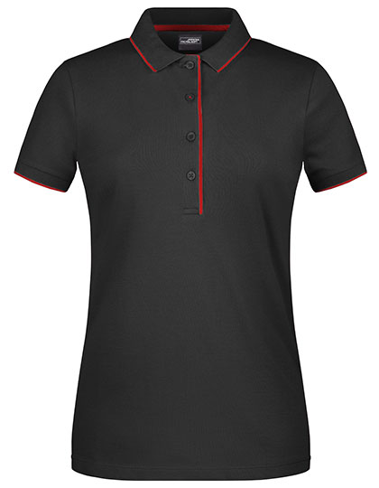 Klassisches Damen-Polo mit Kontraststreifen