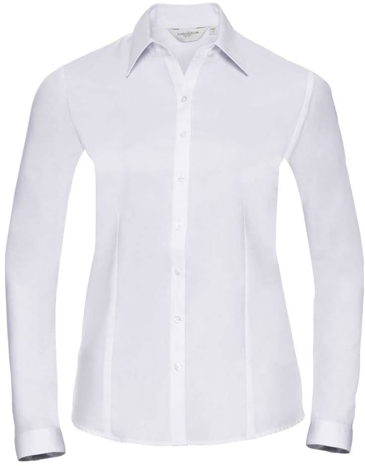 Ladies' Long Sleeve Tailored Herringbone Shirt