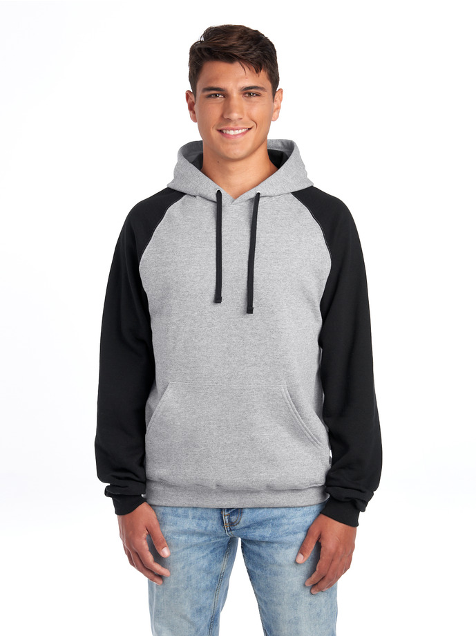 Nublend® Colour-Block Raglan Hooded Sweatshirt