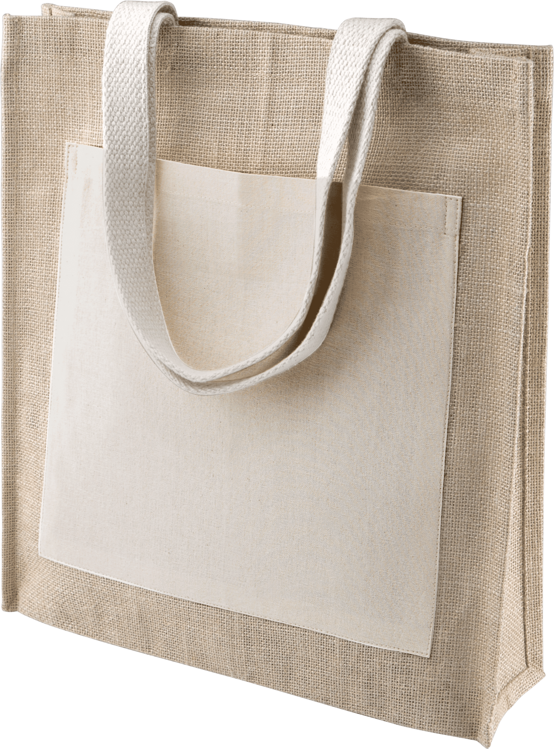 Jute Shopper mit Baumwoll-Trageschlaufen in Natur
