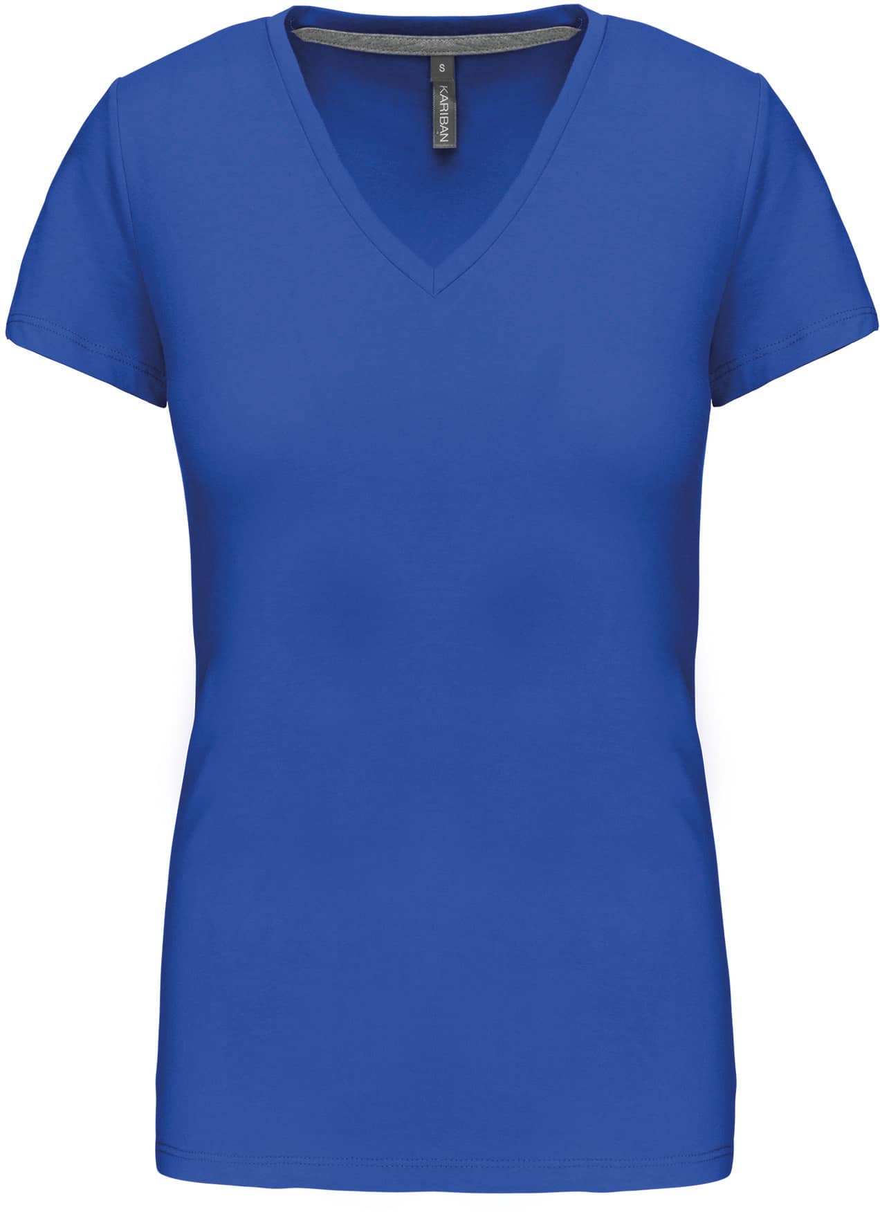 Ladies` Short-sleeved V-Neck T-Shirt