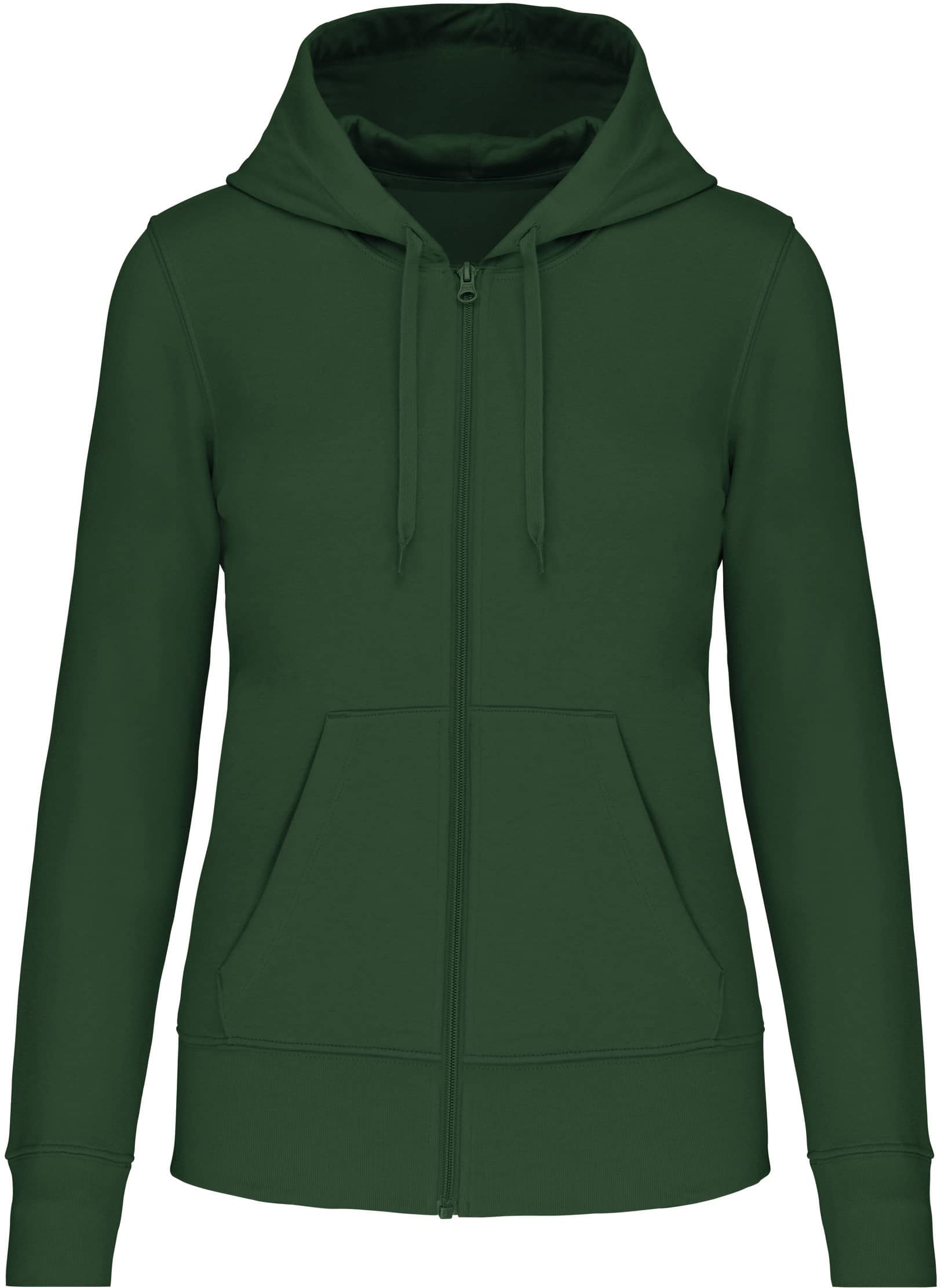 Umweltfreundliches Kapuzensweatshirt mit Reißverschluss Damen