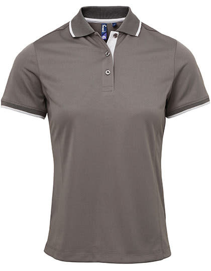 Feuchtigkeitsregulierendes Damen "Coolchecker" Kontrast-Poloshirt