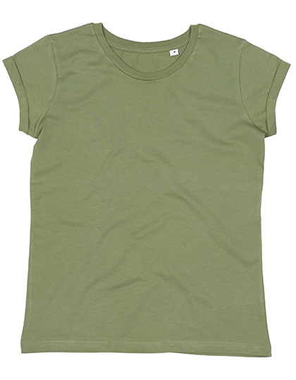 Damen Roll-Up T-Shirt aus Bio-Baumwolle in Umstellung