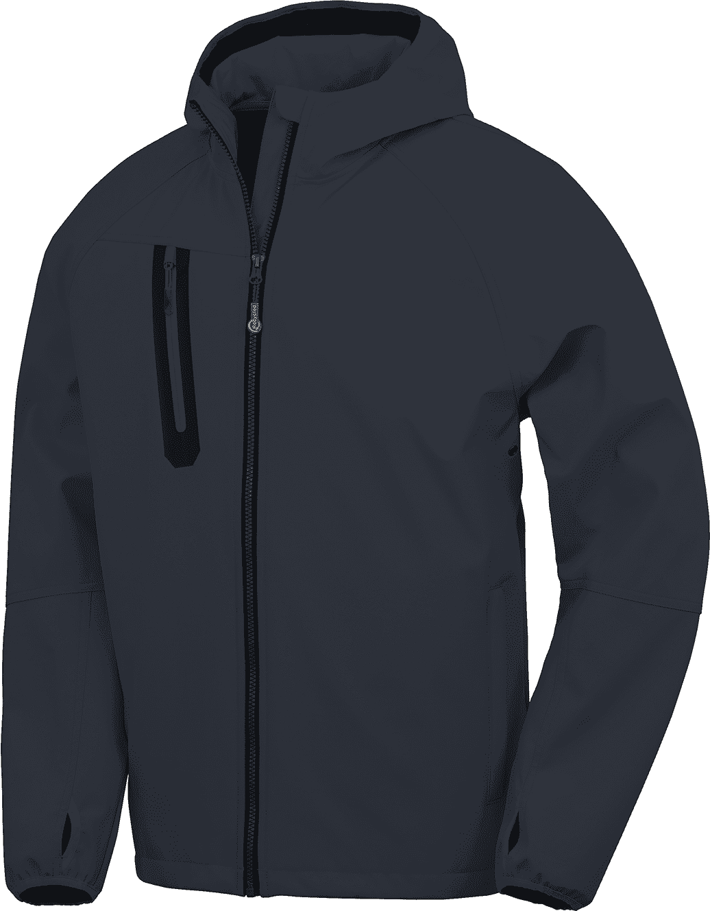 3-Layer Recycled Printable Hooded Casual Softshell Jacket