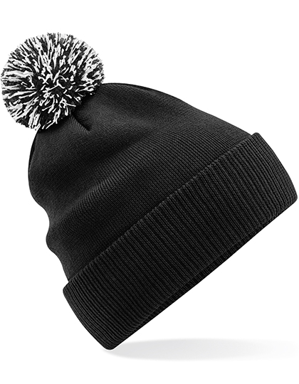 Recycelte Bommelmütze "Snowstar"