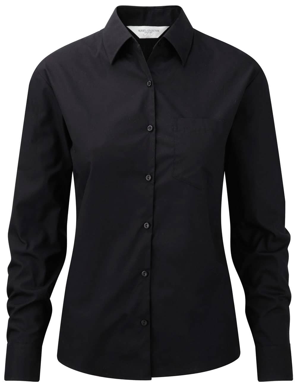Ladies' Long Sleeve Classic Pure Cotton Poplin Shirt