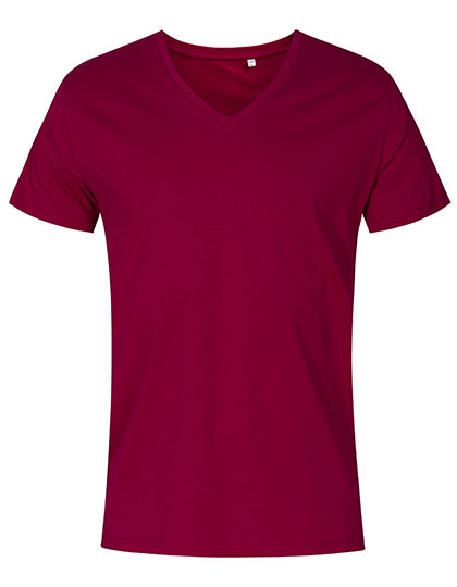 Schmal geschnittenes Herren-T-Shirt mit V-Ausschnitt