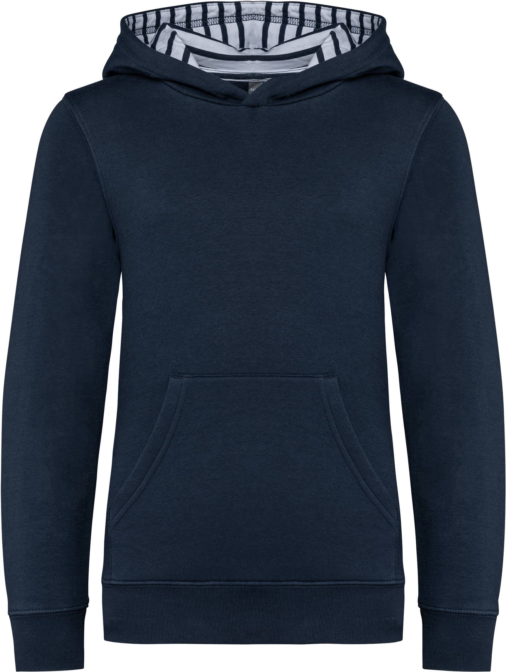 Kapuzensweatshirt mit kontrastfarbener Kapuze und Motiven für Kinder