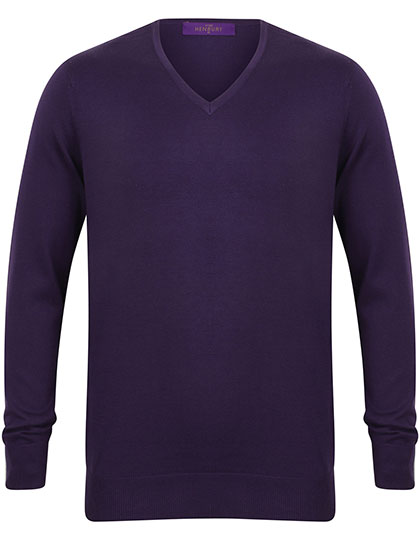 Leichter Herren-Feinsttrickpullover mit V-Ausschnitt