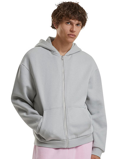 Oversized Unisex-Zip-Hoodie mit überschnittenen Schultern