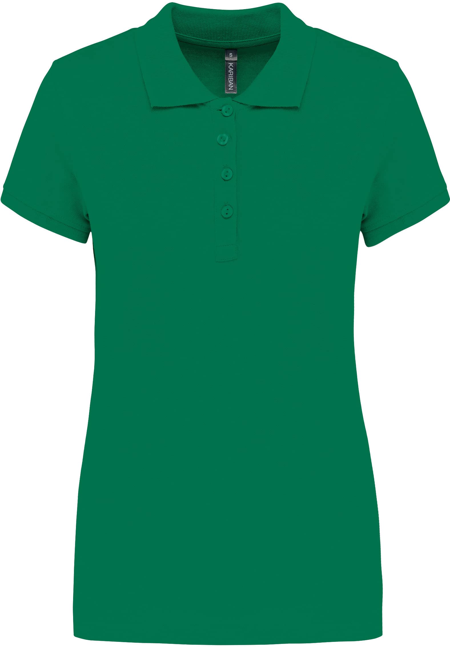 Damen Kurzarm-Poloshirt. Baumwollpiqué.