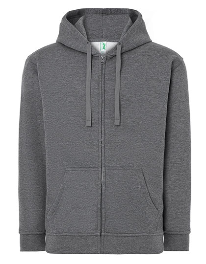 Flauschiger Herren Zip-Hoodie mit Kängurutasche