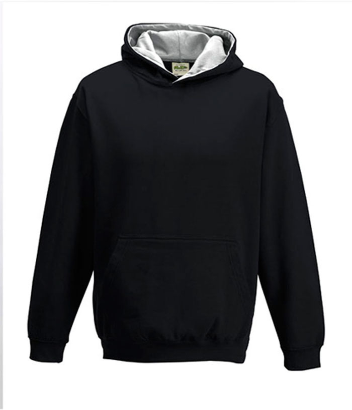 Flauschiger Kinder-Hoodie mit Kontrastkapuze