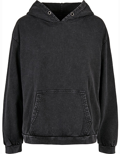 Acid Washed Oversized-Damen-Hoodie