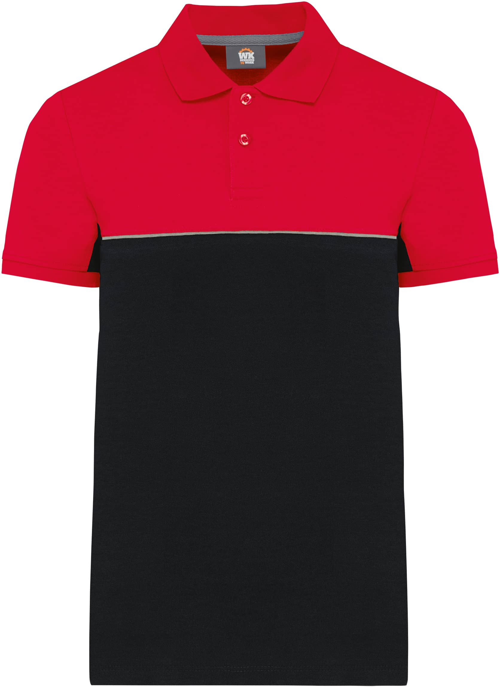 Zweifarbiges Kurzarm-Unisex-Polohemd