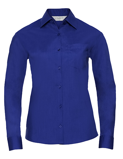 Ladies' Long Sleeve Classic Polycotton Poplin Shirt