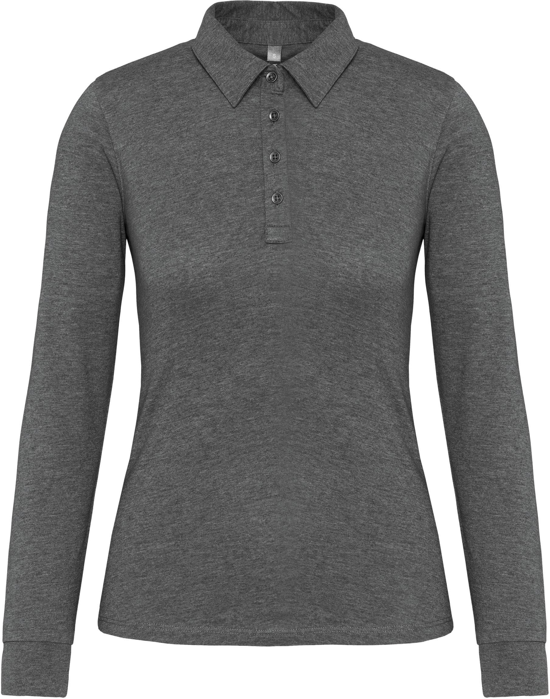 Langarm-Polohemd für Damen aus Jersey
