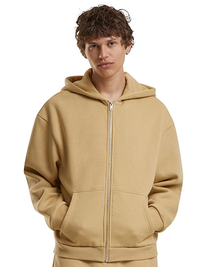 Oversized Unisex-Zip-Hoodie mit überschnittenen Schultern