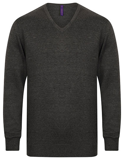 Leichter Herren-Feinsttrickpullover mit V-Ausschnitt