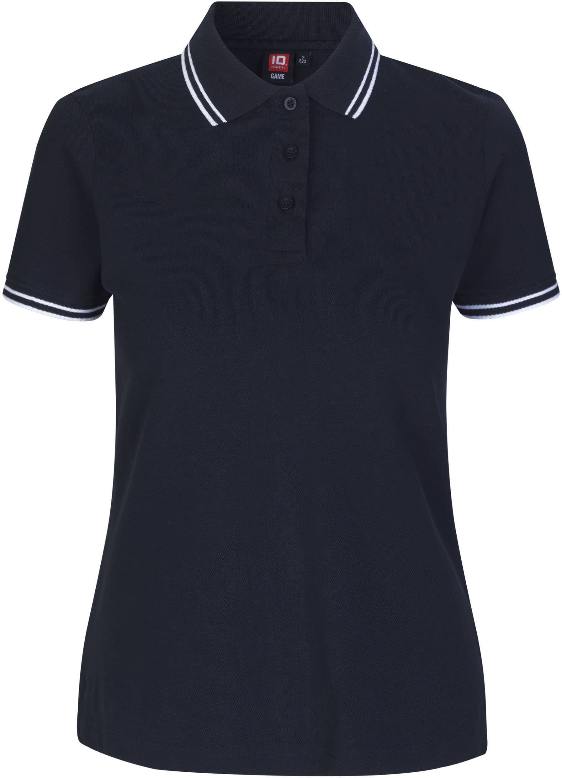 Kontrast Stretch-Poloshirt für Damen
