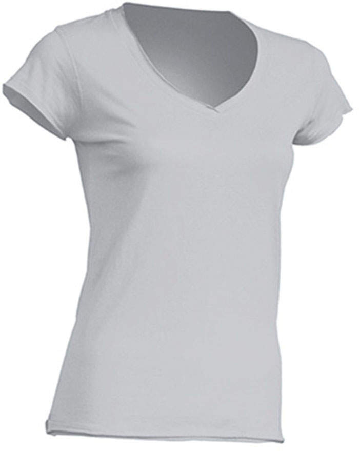 Slim Fit Damen-T-Shirt "Sicilia" mit V-Ausschnitt