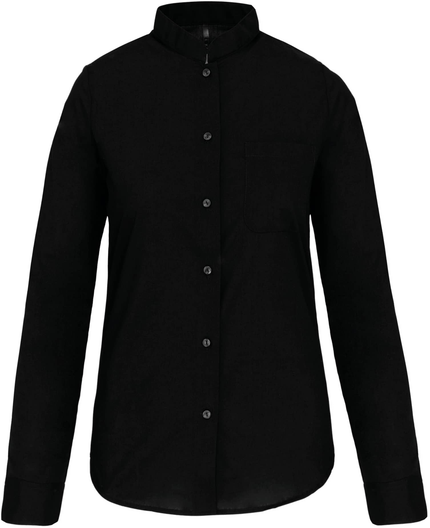 Damen Hemdbluse Mao-Kragen, langarm