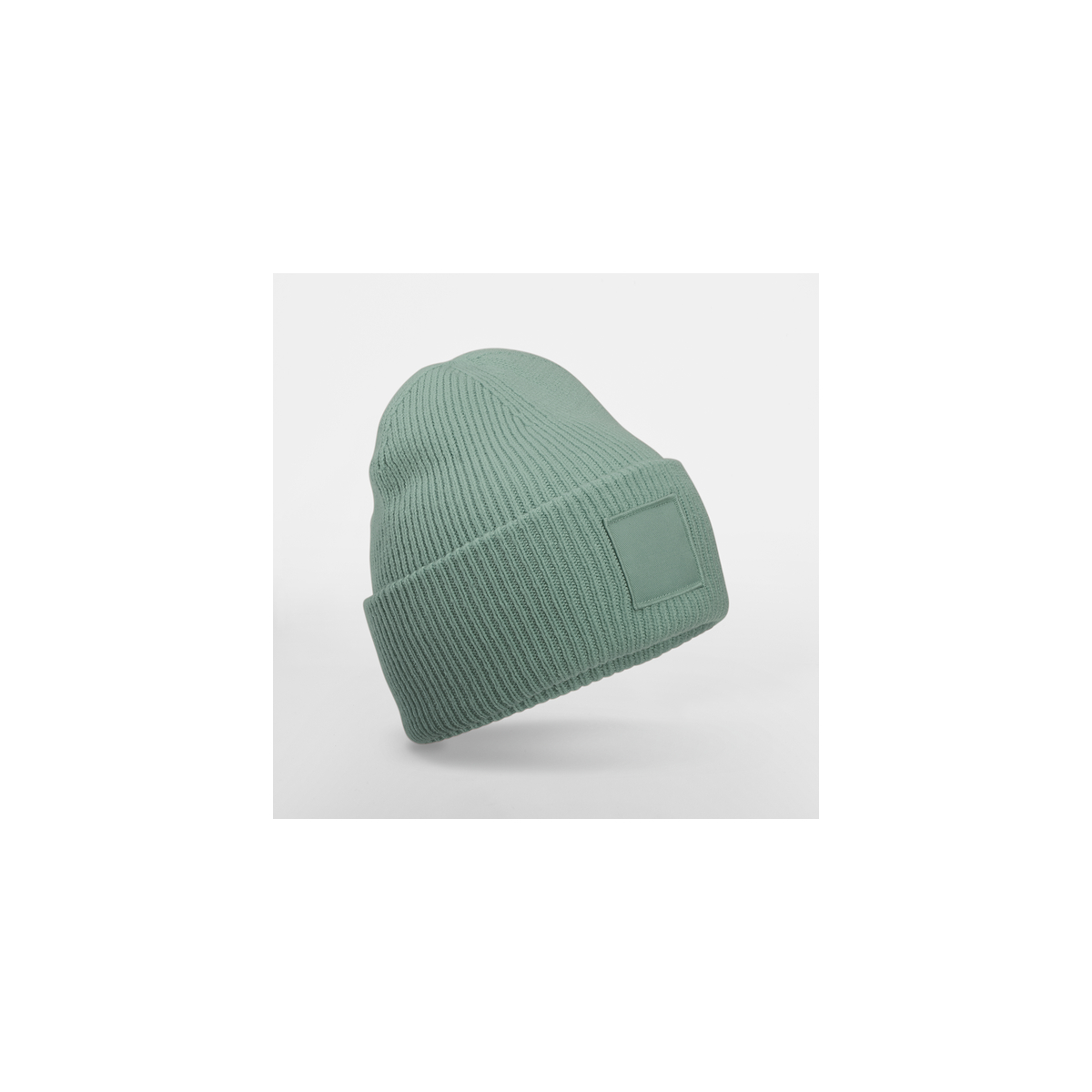 Deep Cuffed Tonal Patch Beanie