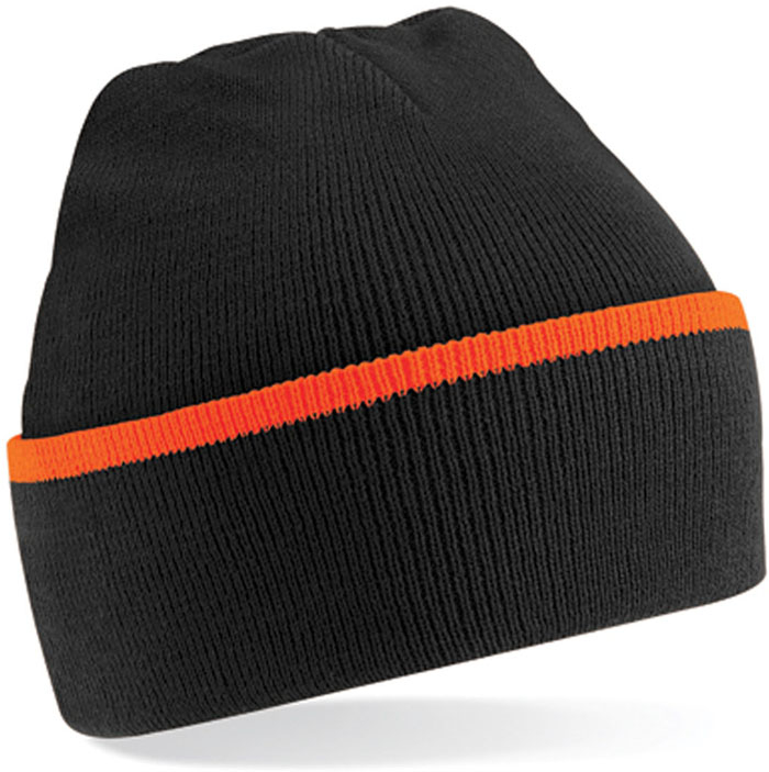 Basic Beanie mit Streifen