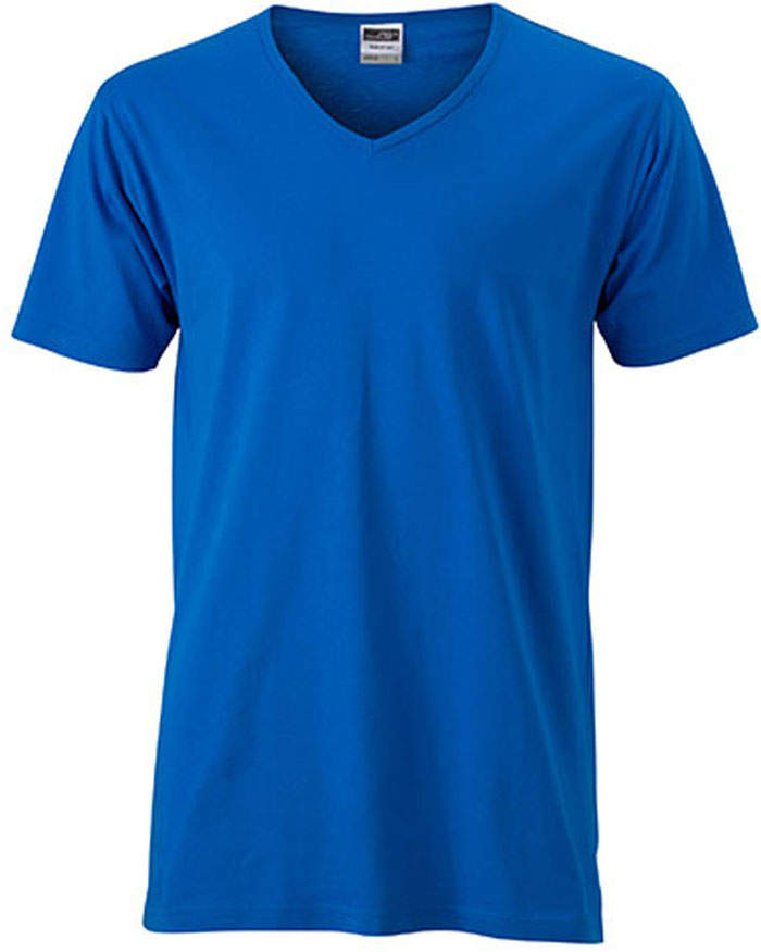 Herren T-Shirt mit V-Ausschnitt in Slim Fit