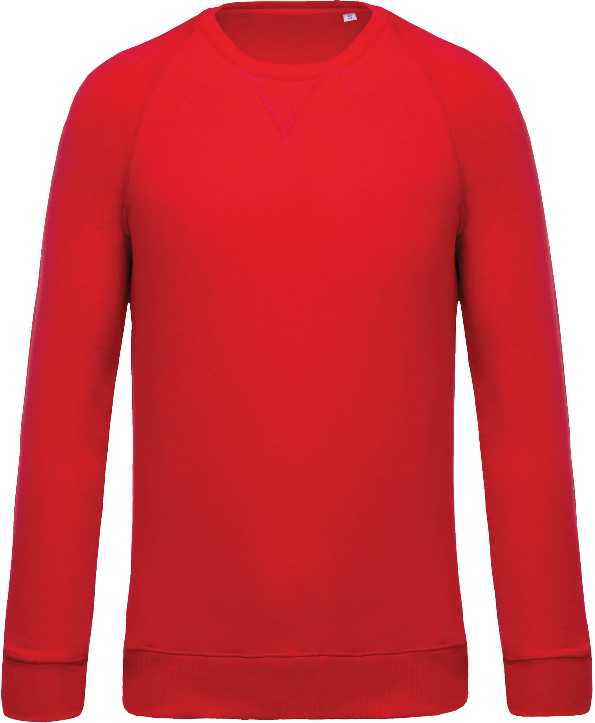 Herren Sweatshirt Bio-Baumwolle Rundhalsausschnitt Raglanärmel