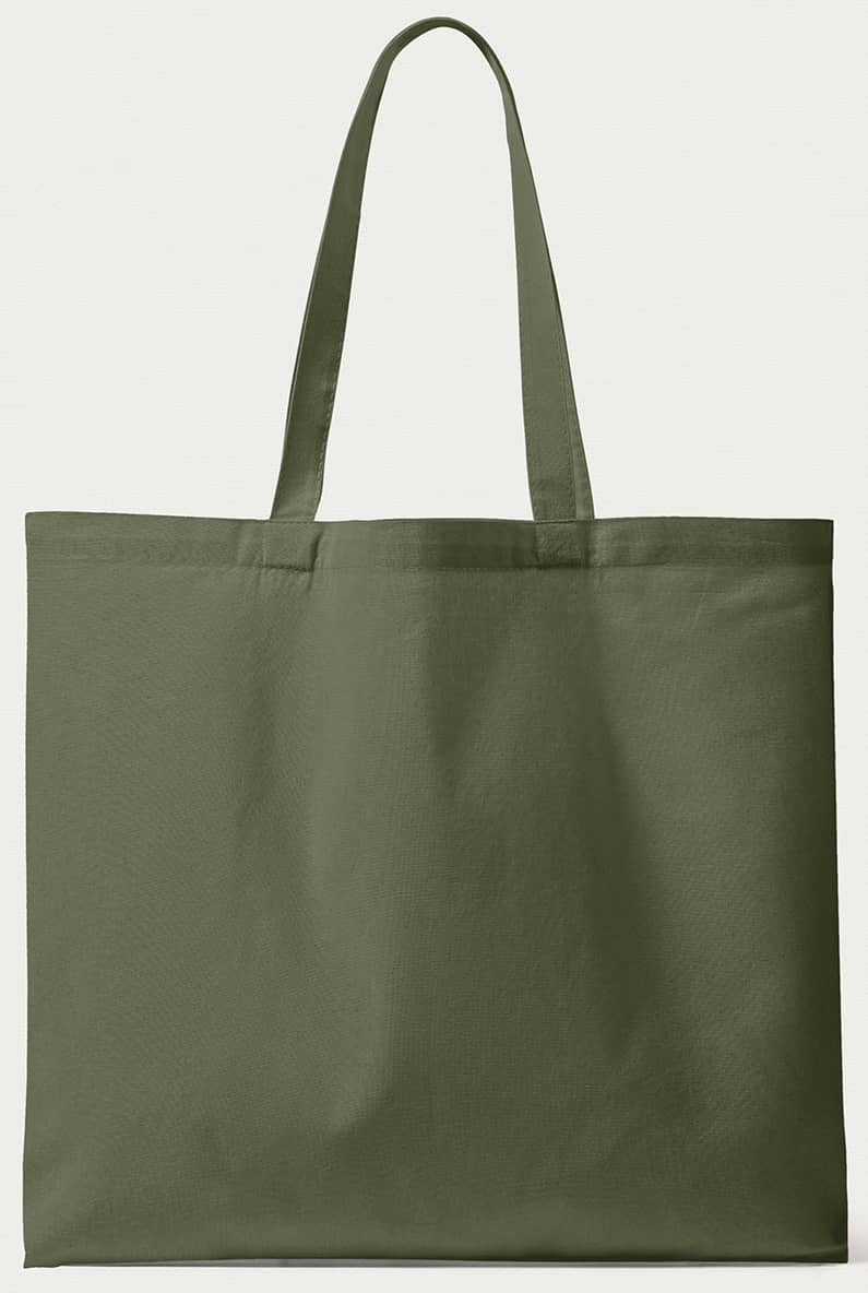 Organic Canvas Carrier Bag Medium Long Handle London 02