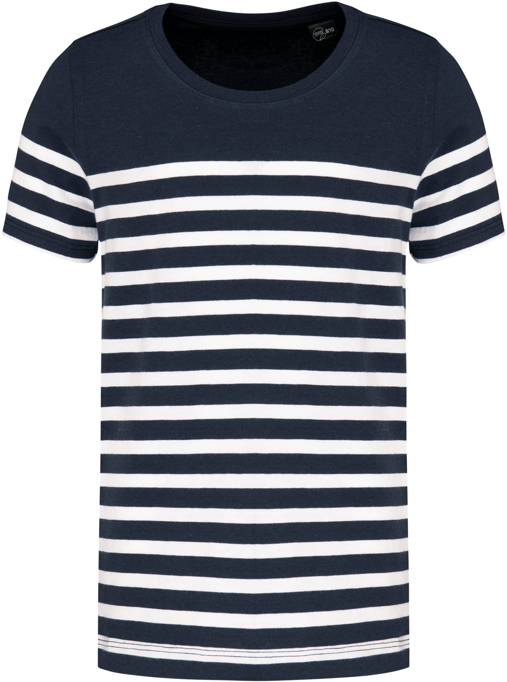 T-Shirt im Marine-Stil mit Rundhalsausschnitt Bio Kinder