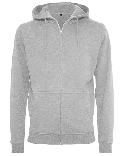 Schwerer kuscheliger Herren-Zip-Hoodie mit Kängurutasche