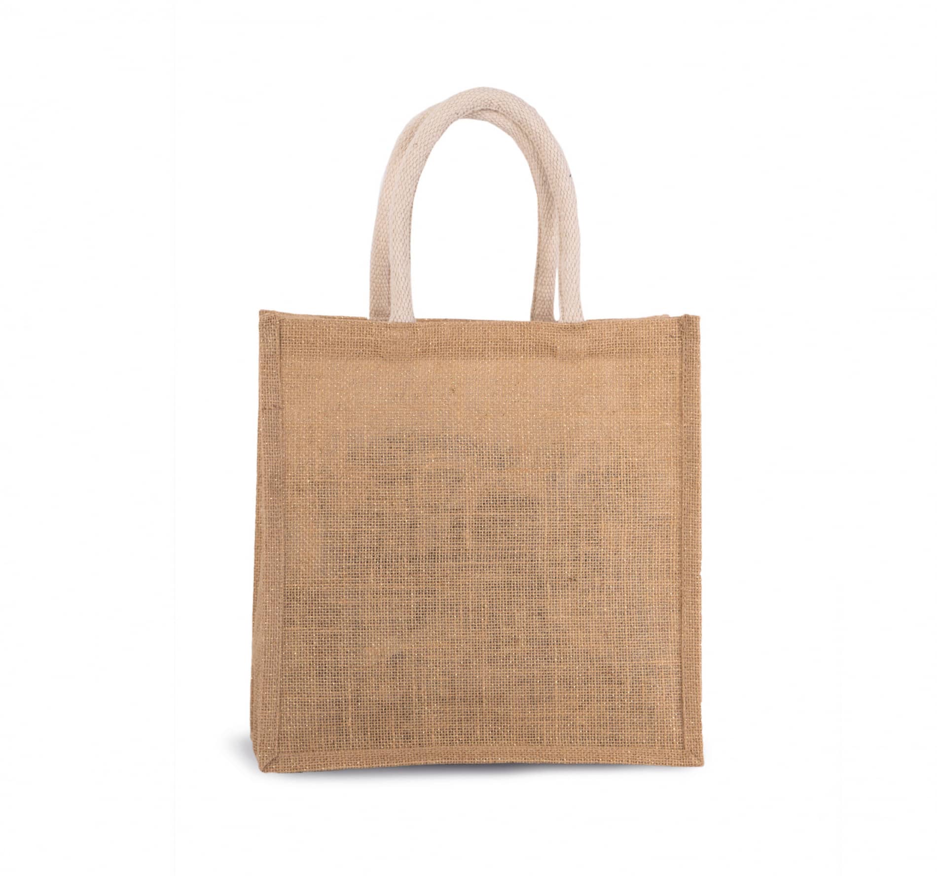 Jutetasche im Cabas-Stil Groß - Zweifarbig