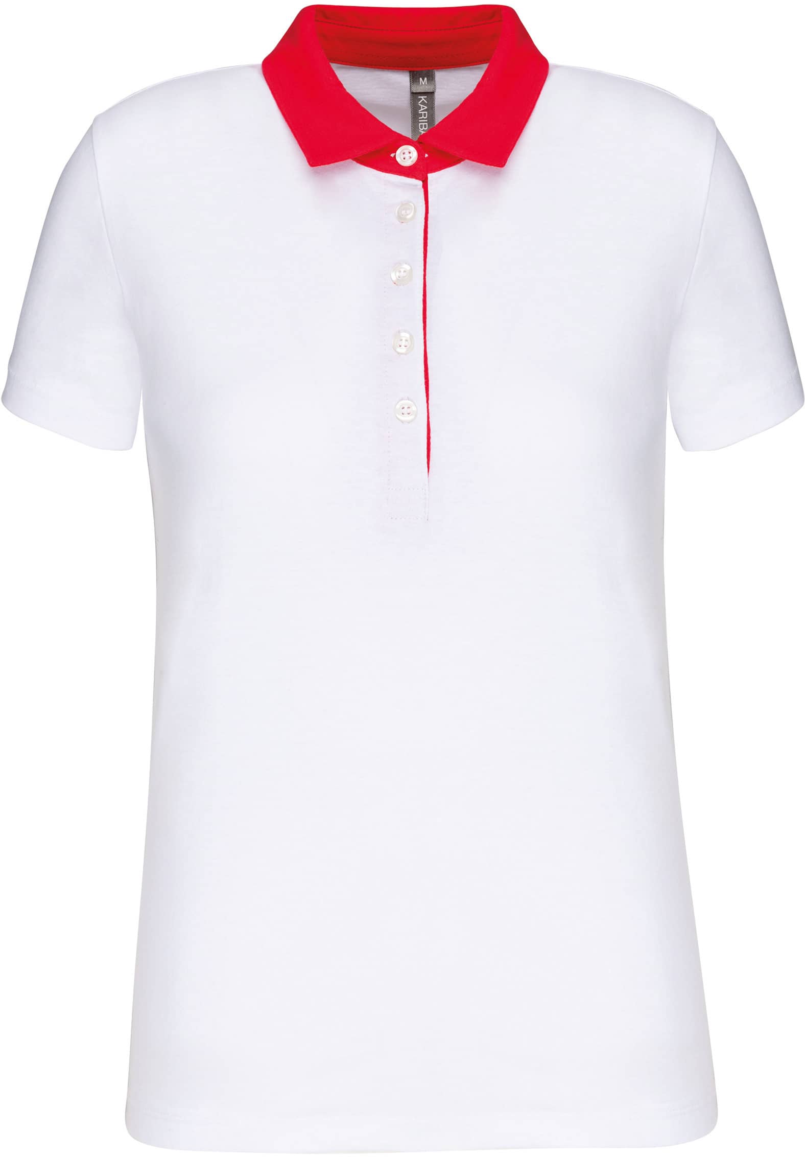 Zweifarbiges Jersey-Polohemd für Damen