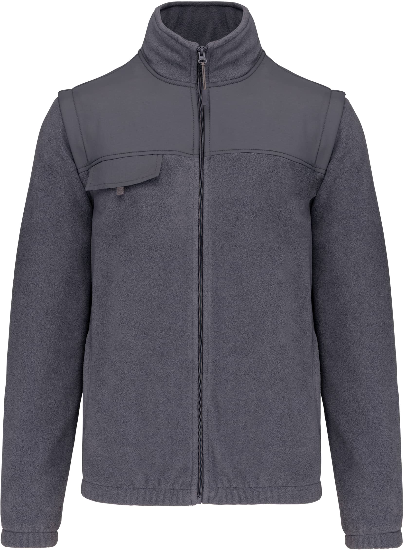 Fleecejacke mit abnehmbaren Ärmeln