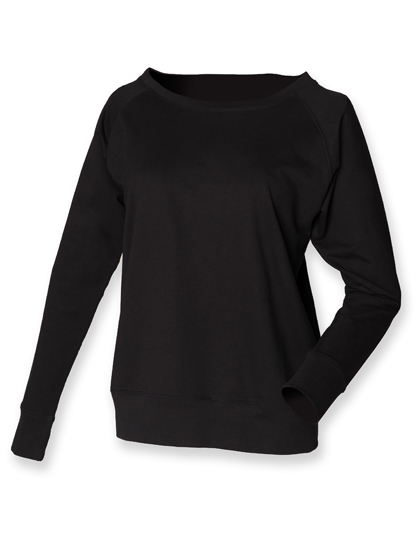 Lässiges Damen-Sweatshirt mit weitem Ausschnitt