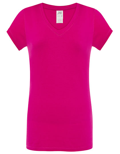 Slim Fit Damen-T-Shirt "Sicilia" mit V-Ausschnitt