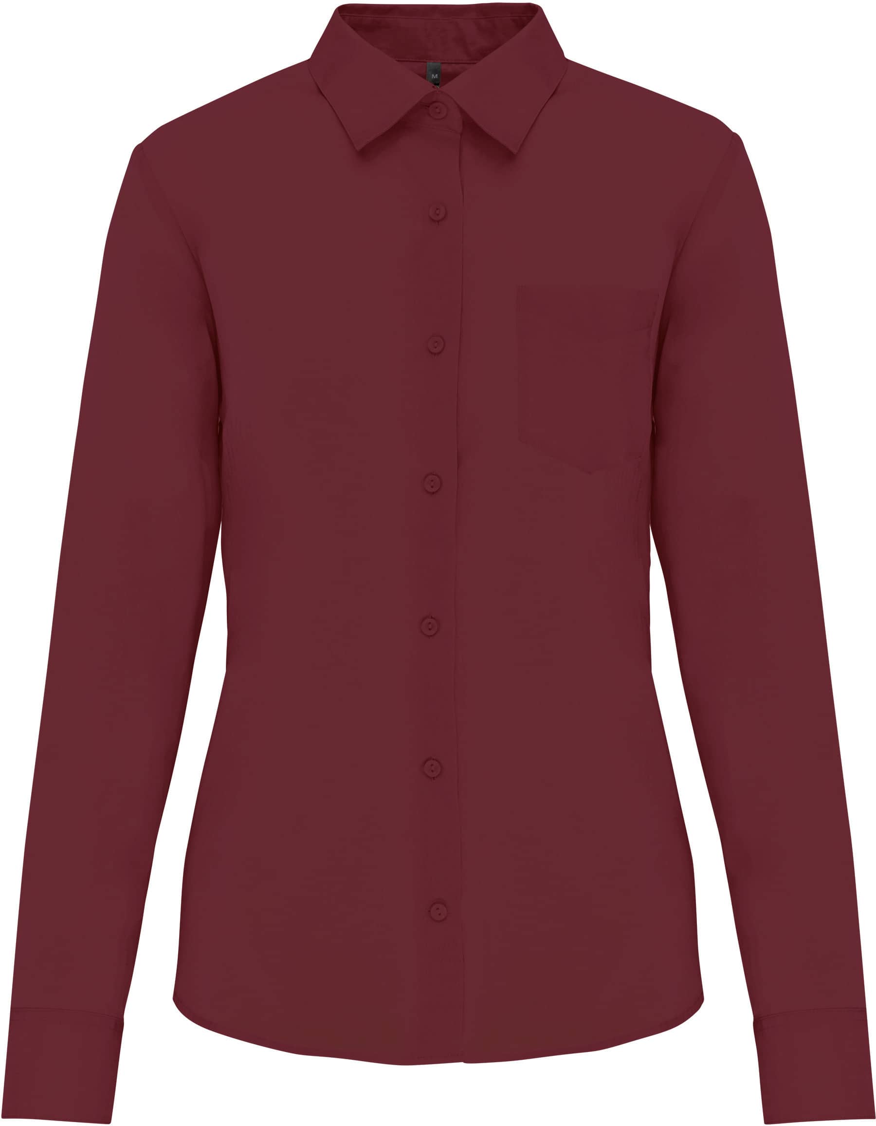 Popeline-Hemd Baumwollpolyester pflegeleicht für Damen
