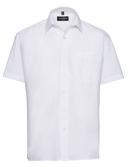 Men's Short Sleeve Classic Polycotton Poplin Shirt