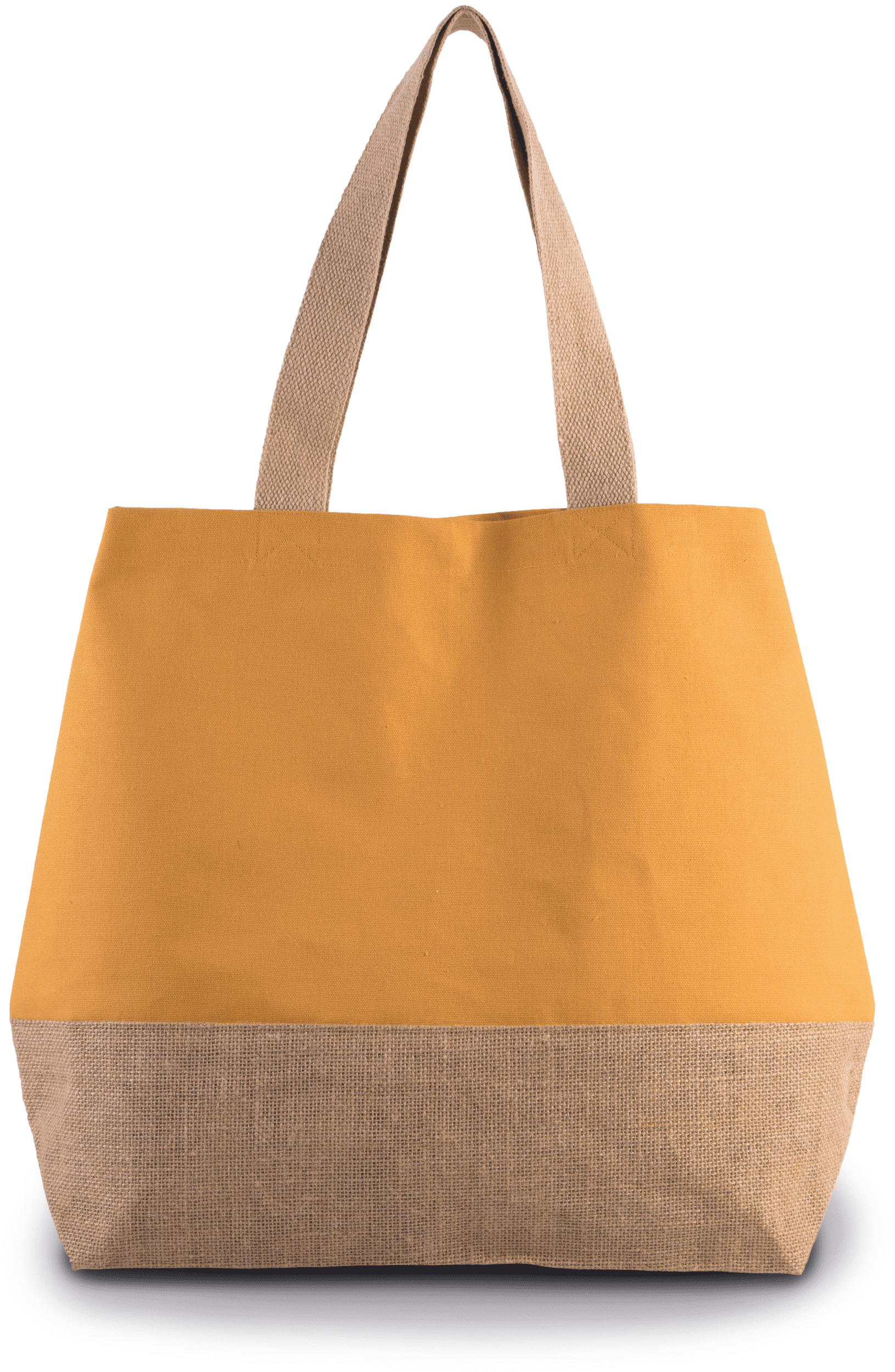Baumwolltuch-Jute-Shoppingtasche - zweifarbig