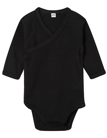 Kimono Baby-Langarm-Strampelanzug aus Bio-Baumwolle