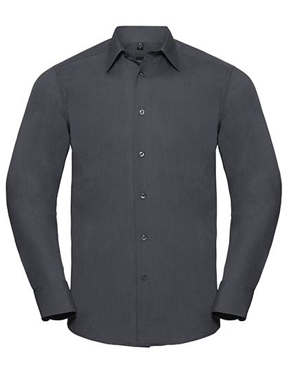 Pflegeleichtes Polycotton Herren Popelinehemd Slim Fit