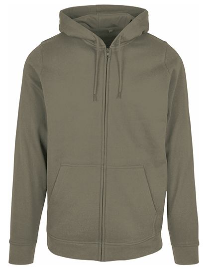 Flauschiger Basic Herren-Zip-Hoodie mit Kängurutasche