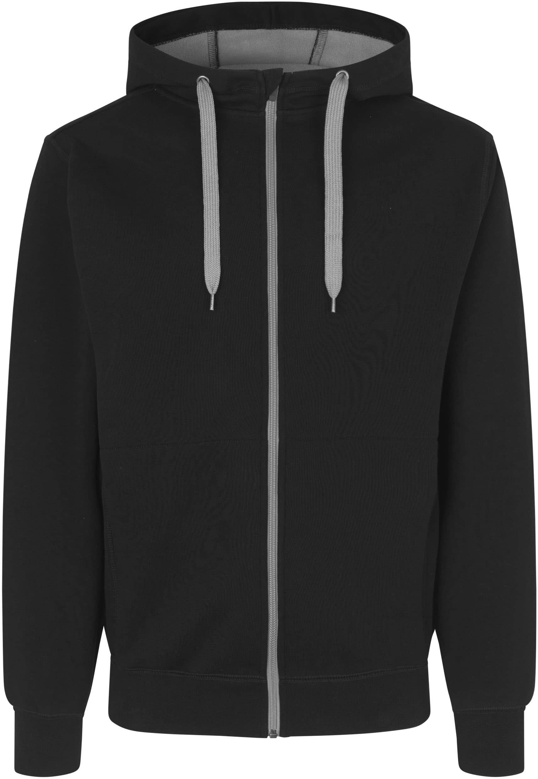 Eingefasste Kapuzensweatjacke