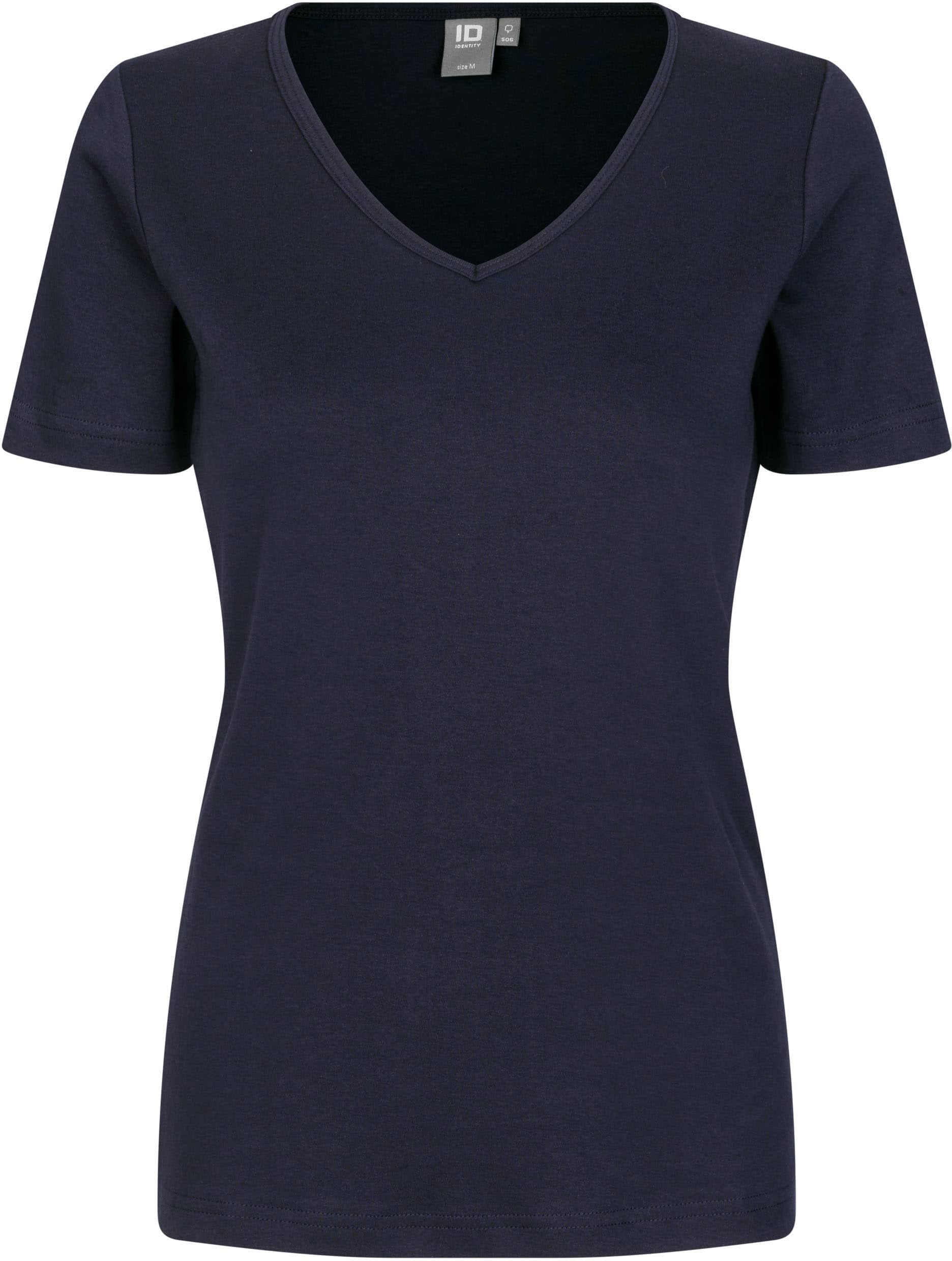 Interlock T-Shirt mit V-Ausschnitt