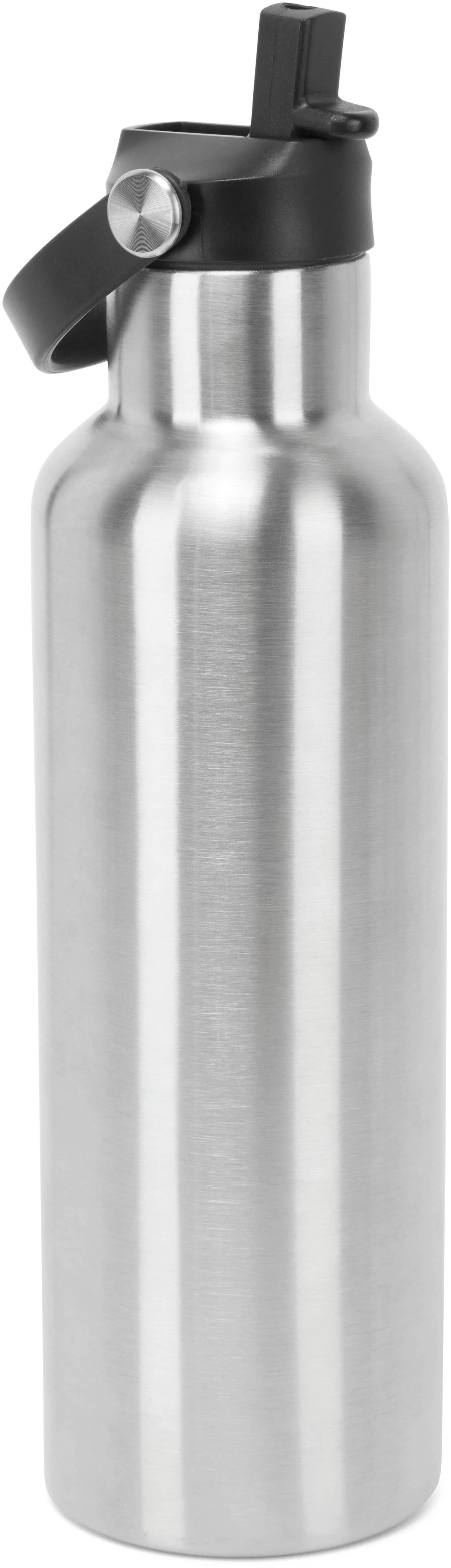 TriDri® Vacuum Sports Water Bottle With Flip Up Straw